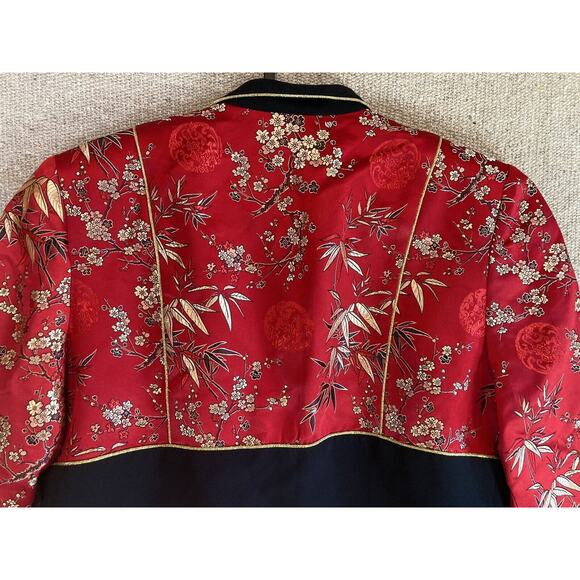 *RARE* VTG ZOLA KELLER Womens Sz‎ 6 Bolero Jacket Embroidered Floral Red Gold - Picture 10 of 10